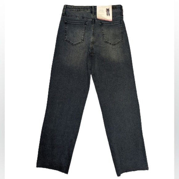 Sanctuary Social Standard High Rise Crop Straight Raw Hem Ankle Jeans Women's 14 - Picture 6 of 12